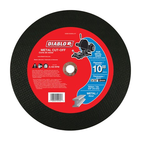 Diablo Metal Cutoff Disc 10" DBD100093L01F